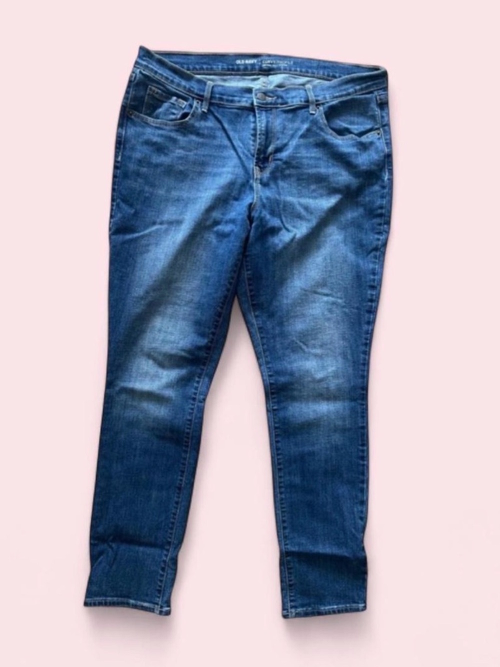 Old Navy Curvy Mid-Rise Blue Jeans | Medium Wash | Momcore | Size 16 | GUC